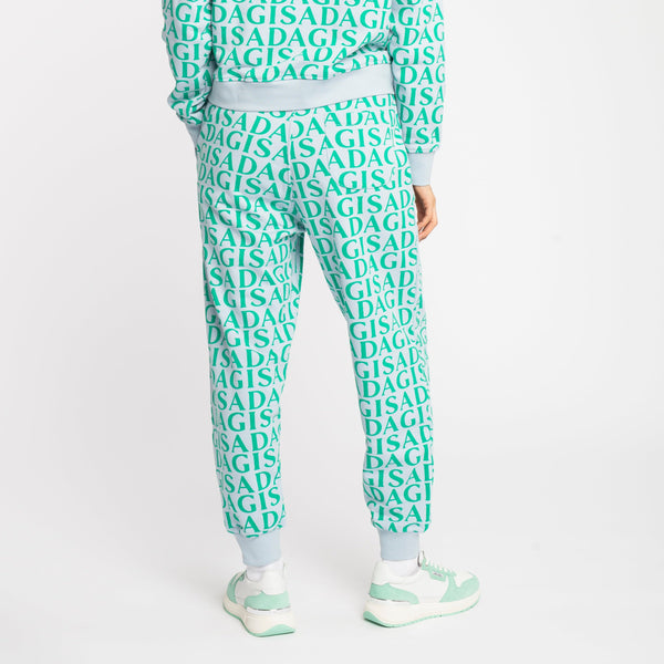 Gisada Regular Fit Jogger In Midweight Cotton With Allover Print