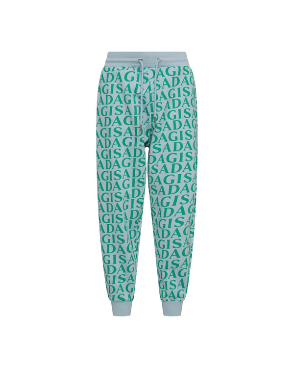 gisada Regular Fit Jogger in Midweight Cotton with Allover Print