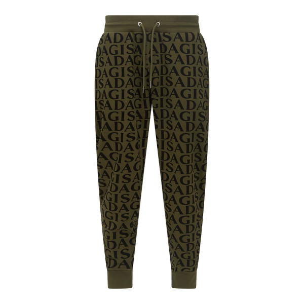 gisada Regular Fit Jogger in Midweight Cotton with Allover Print