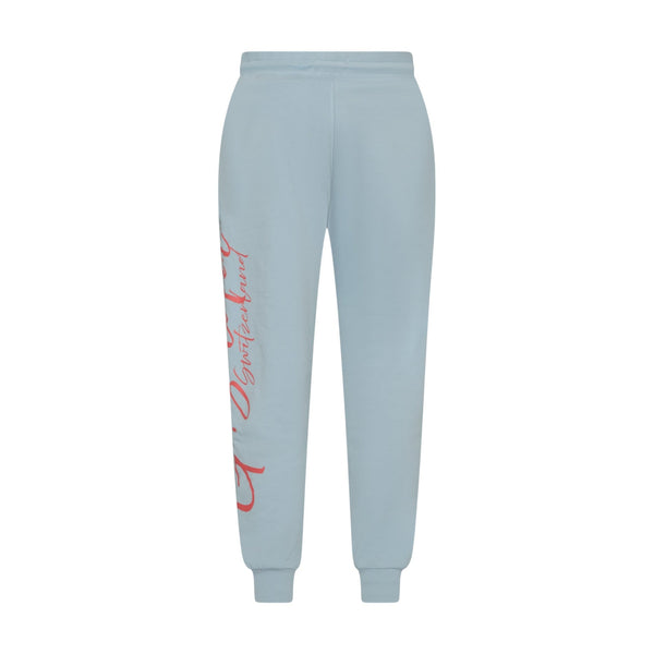 Gisada Regular Fit Jogger In Midweight Cotton With Cursive Puff Print