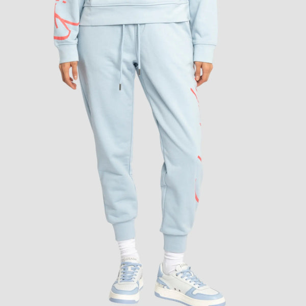 Gisada Regular Fit Jogger In Midweight Cotton With Cursive Puff Print