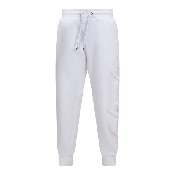 gisada Regular Fit Jogger in Midweight Cotton with Cursive Puff Print