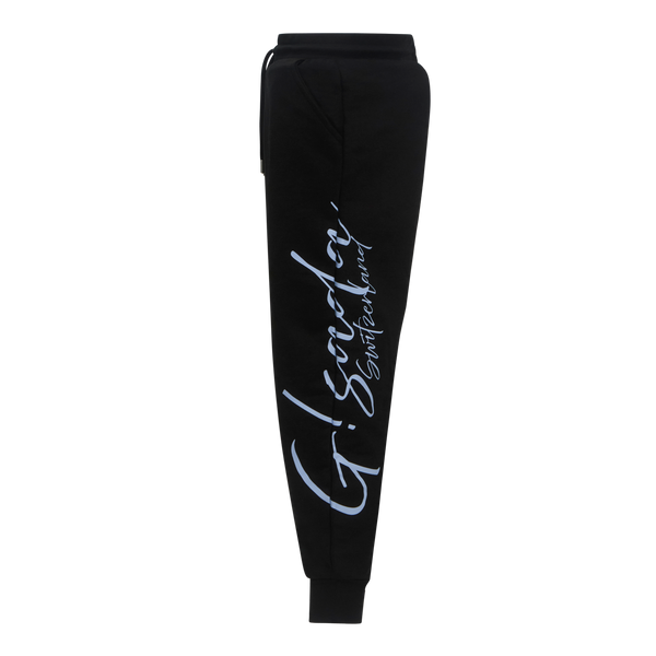 Gisada Regular Fit Jogger In Midweight Cotton With Cursive Puff Print