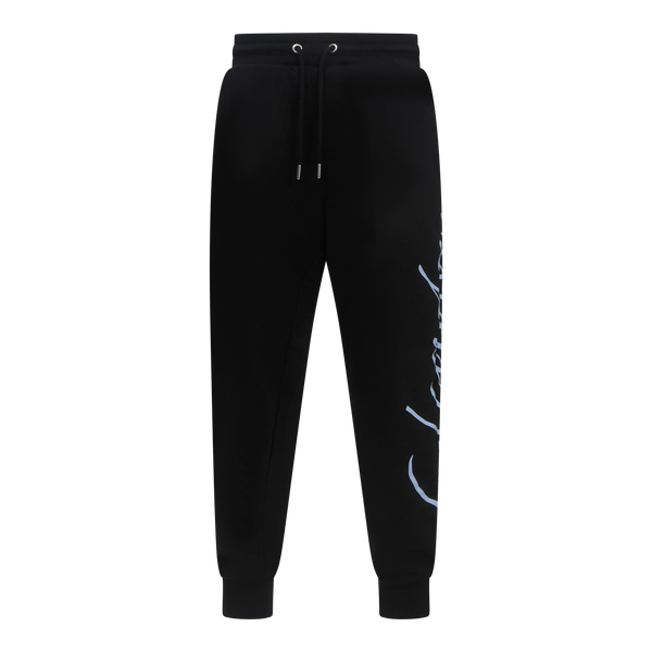 gisada Regular Fit Jogger in Midweight Cotton with Cursive Puff Print