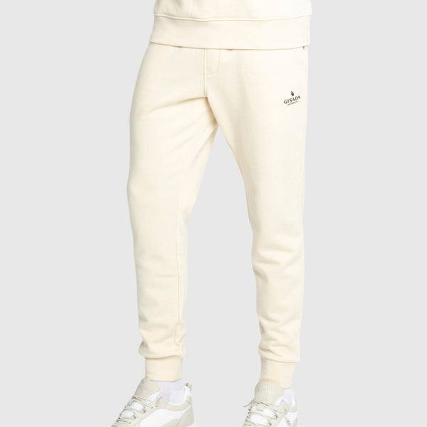 Gisada Regular Fit Jogger In Midweight Cotton With Small Silicon Logo