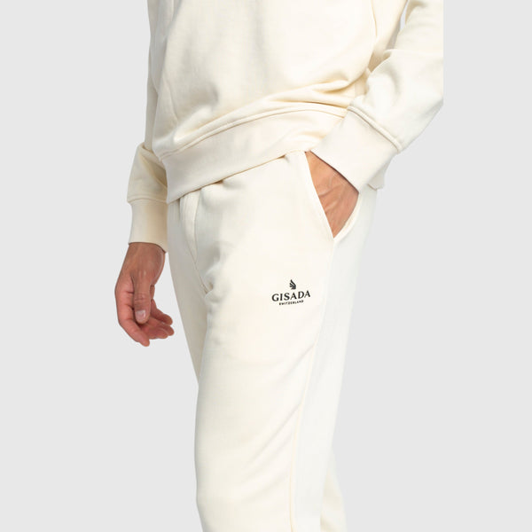 Gisada Regular Fit Jogger In Midweight Cotton With Small Silicon Logo