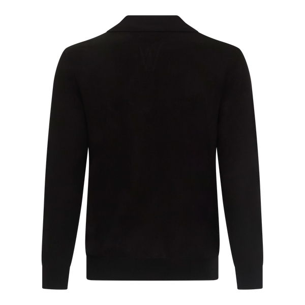 Gisada Regular Fit Knit Polo Shirt With Johnny Collar