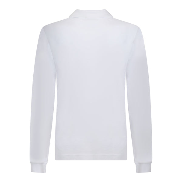 Gisada Regular Fit Long Sleeves Polo In Premium Cotton With Rubber Logo