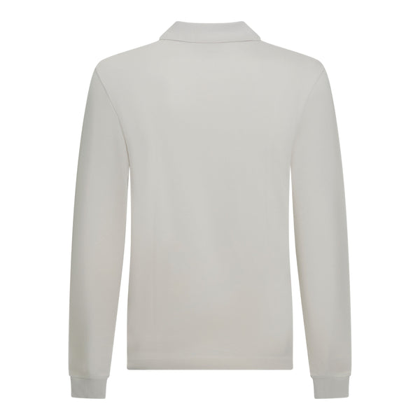 Gisada Regular Fit Long Sleeves Polo In Premium Cotton With Rubber Logo