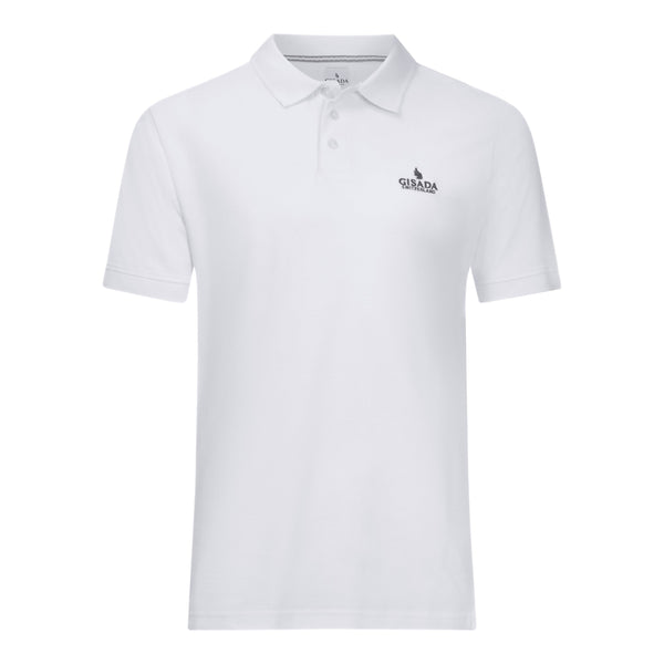 gisada Regular Fit Polo in Cotton Piquet with 3D Embroidered Logo