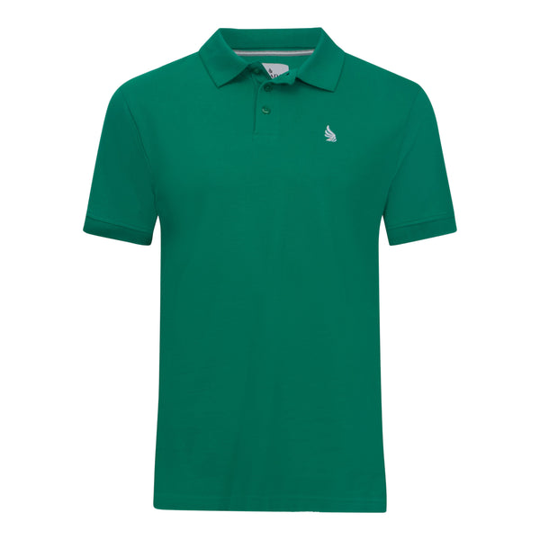 gisada Regular Fit Polo in Cotton Piquet with 3D Embroidered Wing