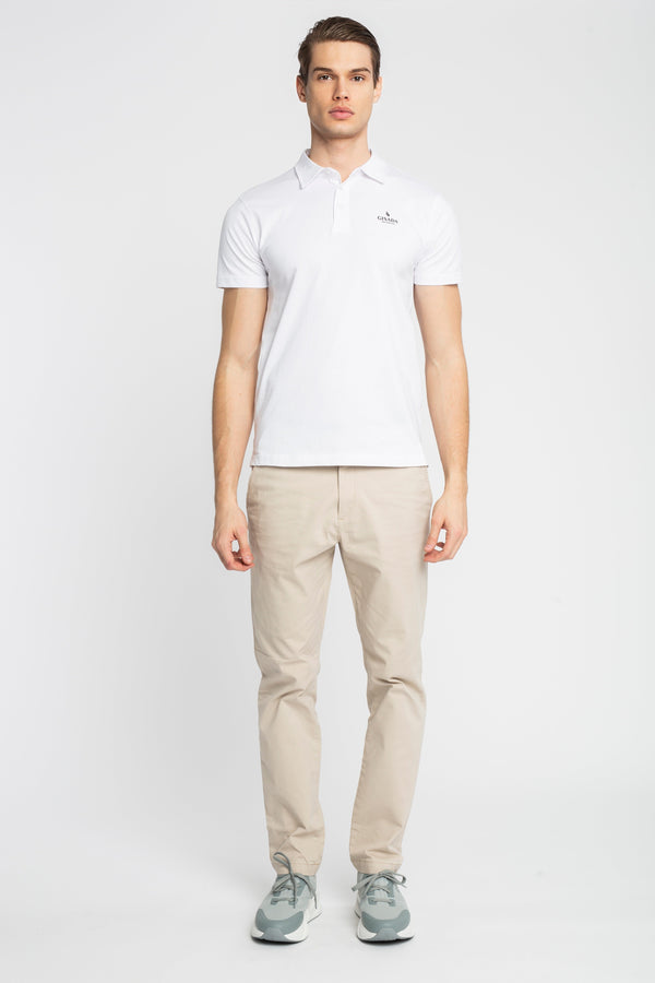 Gisada Regular Fit Polo In Jersey Cotton With 3D Logo Silicon Print