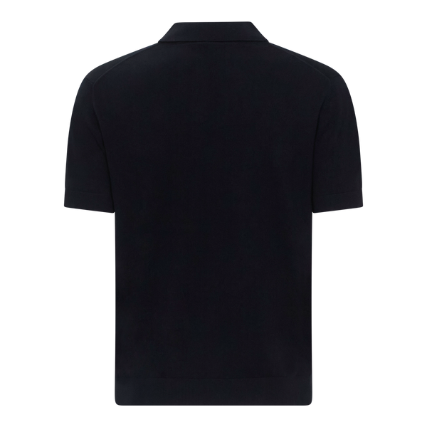 Gisada Regular Fit Premium Cotton Knit Polo With Patch Label