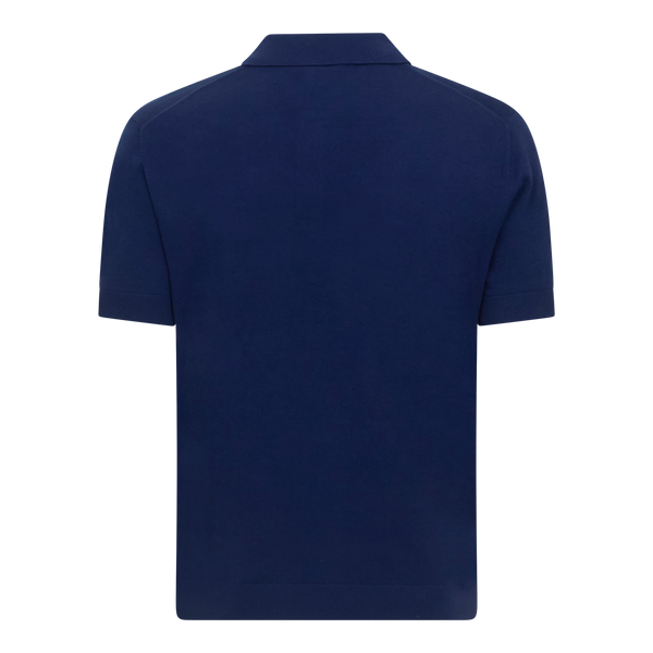 Gisada Regular Fit Premium Cotton Knit Polo With Patch Label