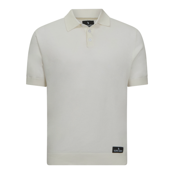 gisada Regular Fit Premium Cotton Knit Polo with Patch Label