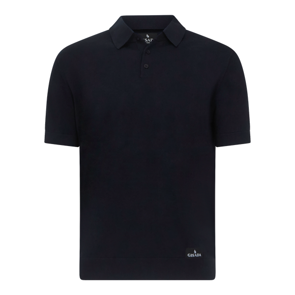 gisada Regular Fit Premium Cotton Knit Polo with Patch Label