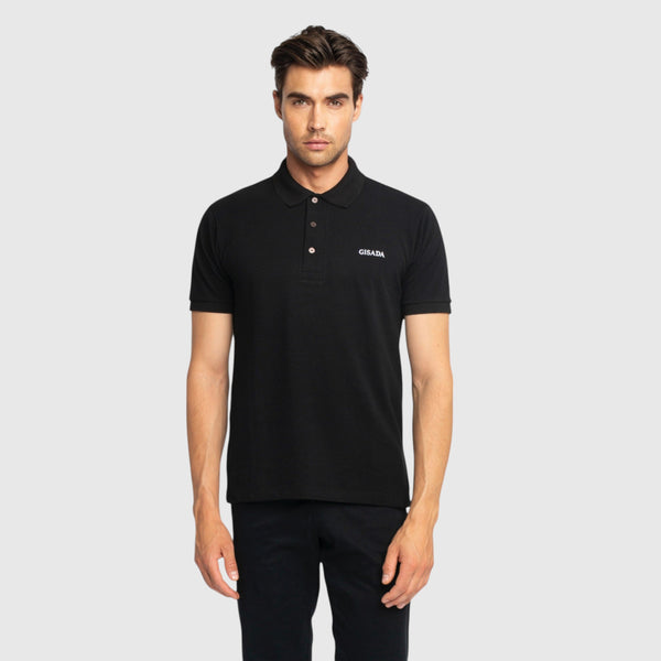 Gisada Regular Fit Short Sleeves Polo In Luxe Interlock Piquet With Embroidery Gisada Logo