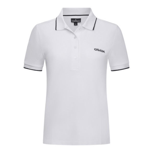 gisada Regular Fit Short Sleeves Polo in Premium Cotton with Contrast