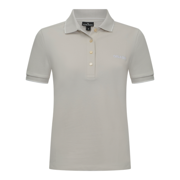 gisada Regular Fit Short Sleeves Polo in Premium Cotton with Contrast