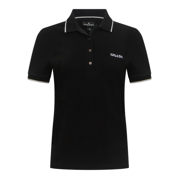 gisada Regular Fit Short Sleeves Polo in Premium Cotton with Contrast