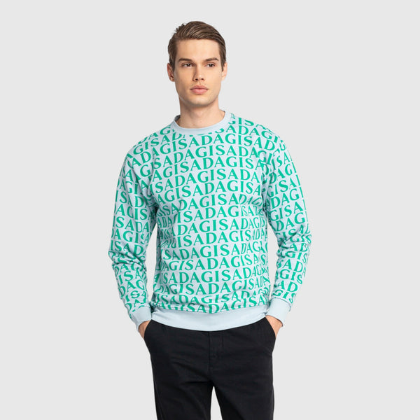 Gisada Regular Fit Sweatshirt In Midweight Cotton With Allover Print