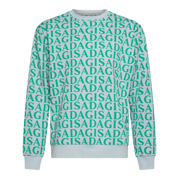 gisada Regular Fit Sweatshirt in Midweight Cotton with Allover Print