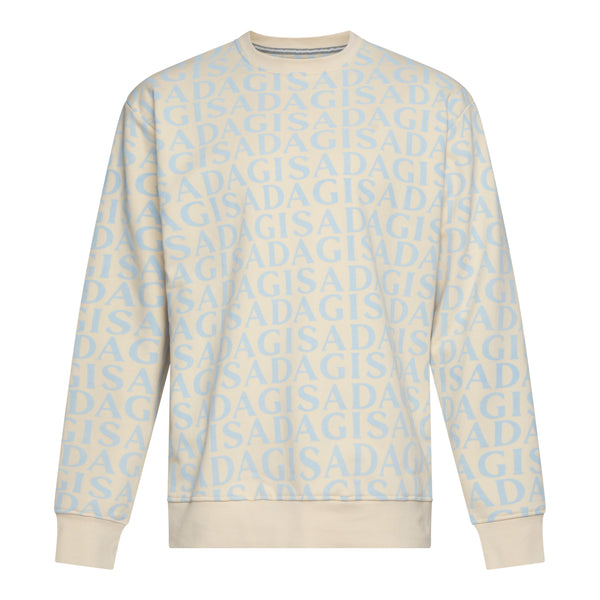 gisada Regular Fit Sweatshirt in Midweight Cotton with Allover Print