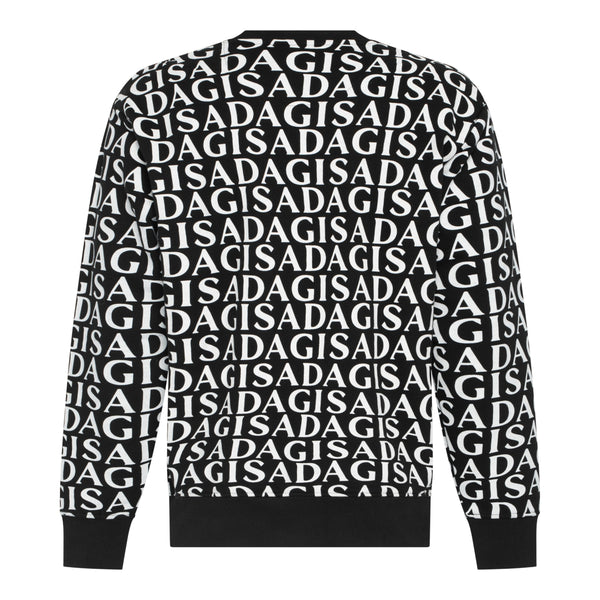 Gisada Regular Fit Sweatshirt In Midweight Cotton With Allover Print
