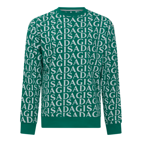 gisada Regular Fit Sweatshirt in Midweight Cotton with Allover Print