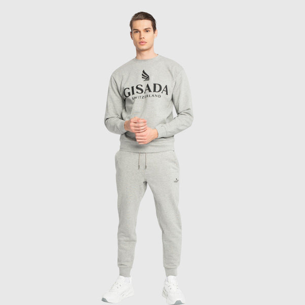 Gisada Regular Fit Sweatshirt In Midweight Cotton With Flock Print