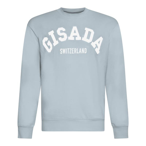 gisada Regular Fit Sweatshirt in Midweight Cotton with Flock Print