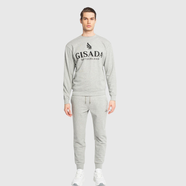 Gisada Regular Fit Sweatshirt In Midweight Cotton With Logo Puff Print