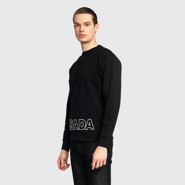 Gisada Regular Fit Sweatshirt In Midweight Cotton With Puff Print