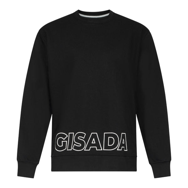 gisada Regular Fit Sweatshirt in Midweight Cotton with Puff Print