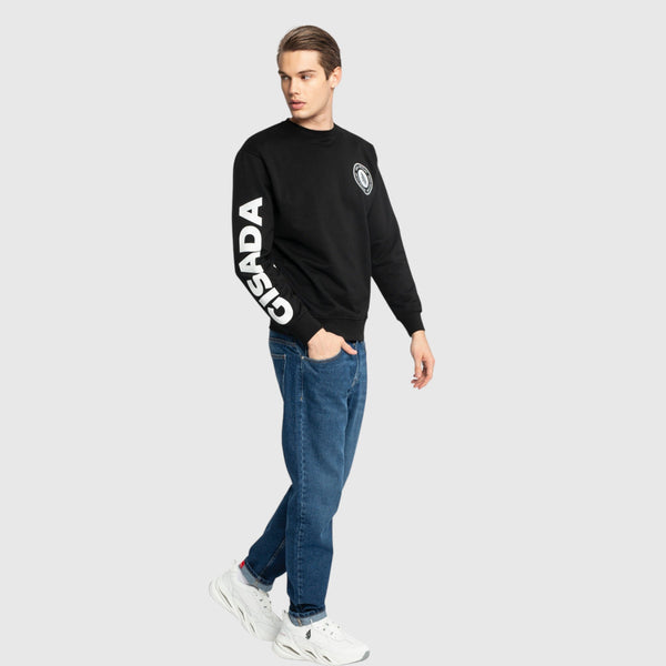Gisada Regular Fit Sweatshirt In Midweight Cotton With Silicon Print