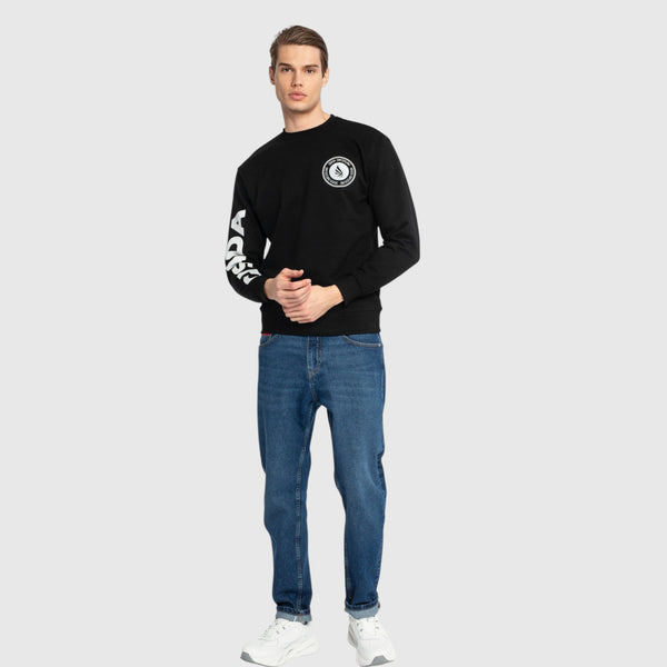 Gisada Regular Fit Sweatshirt In Midweight Cotton With Silicon Print