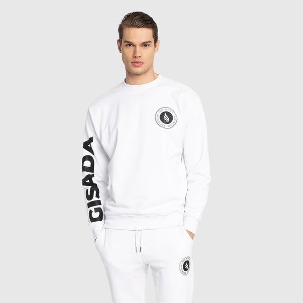 Gisada Regular Fit Sweatshirt In Midweight Cotton With Silicon Print