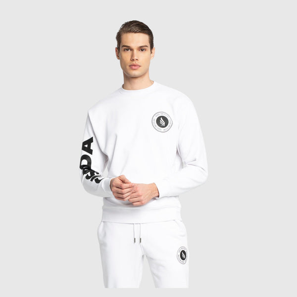 Gisada Regular Fit Sweatshirt In Midweight Cotton With Silicon Print