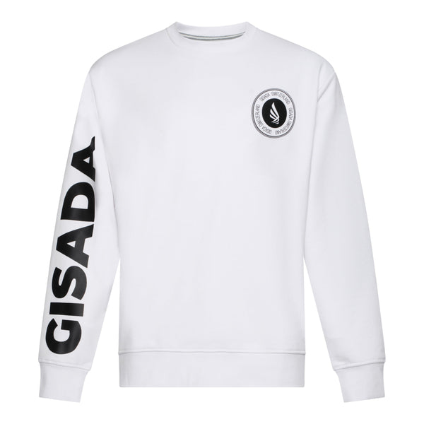 gisada Regular Fit Sweatshirt in Midweight Cotton with Silicon Print