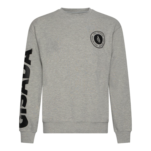 gisada Regular Fit Sweatshirt in Midweight Cotton with Silicon Print
