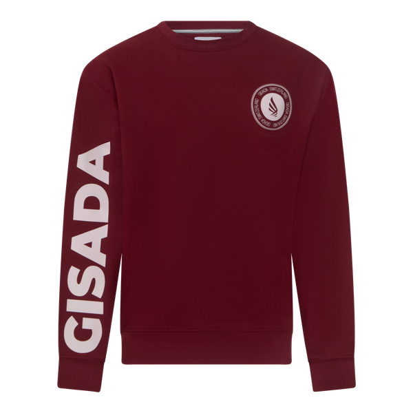 gisada Regular Fit Sweatshirt in Midweight Cotton with Silicon Print