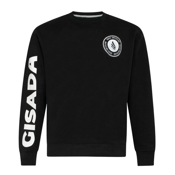 gisada Regular Fit Sweatshirt in Midweight Cotton with Silicon Print