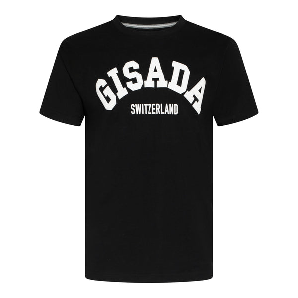 gisada Regular Fit T-Shirt in Jersey Cotton with College Puff Print