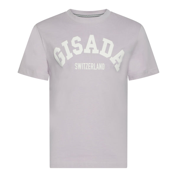 gisada Regular Fit T-Shirt in Jersey Cotton with College Puff Print