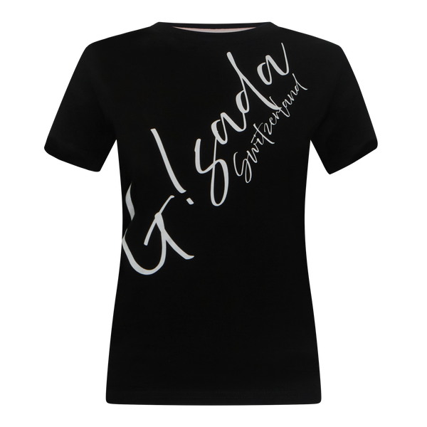 gisada Regular Fit T-Shirt in Jersey Cotton with Cursive Silicon Print