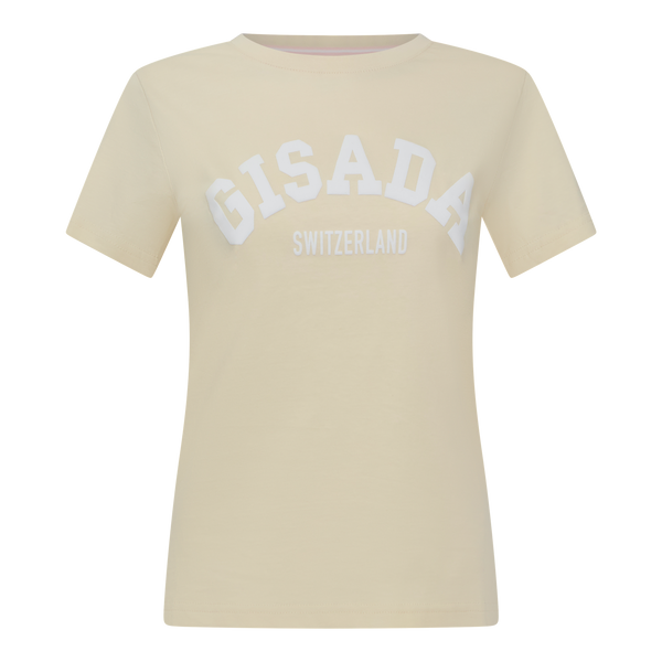 gisada Regular Fit T-Shirt in Jersey Cotton with Puff Print