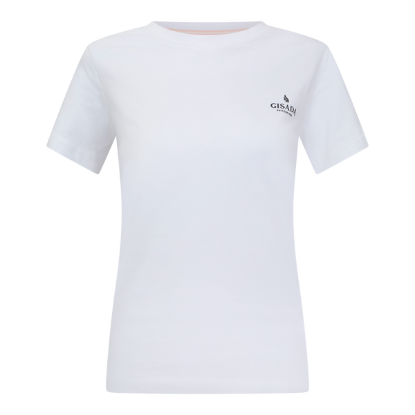 gisada Regular Fit T-Shirt in Jersey Cotton with Small Silicon Logo