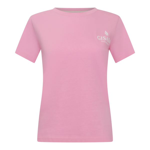 gisada Regular Fit T-Shirt in Jersey Cotton with Small Silicon Logo