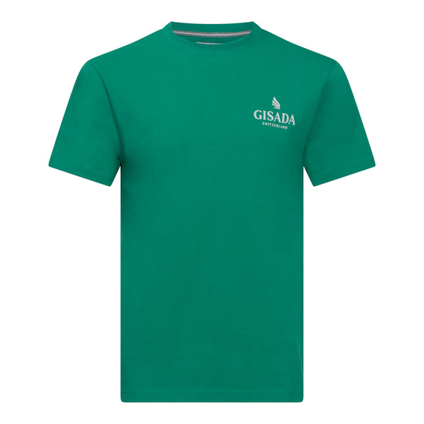 gisada Regular Fit T-Shirt in Jersey Cotton with Small Silicon Logo