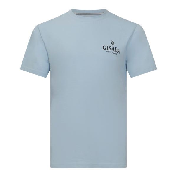 gisada Regular Fit T-Shirt in Jersey Cotton with Small Silicon Logo